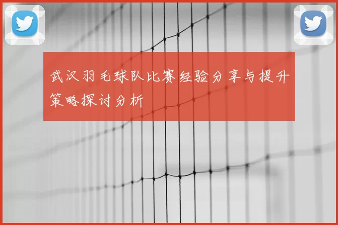 武汉羽毛球队比赛经验分享与提升策略探讨分析